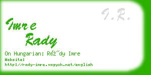 imre rady business card